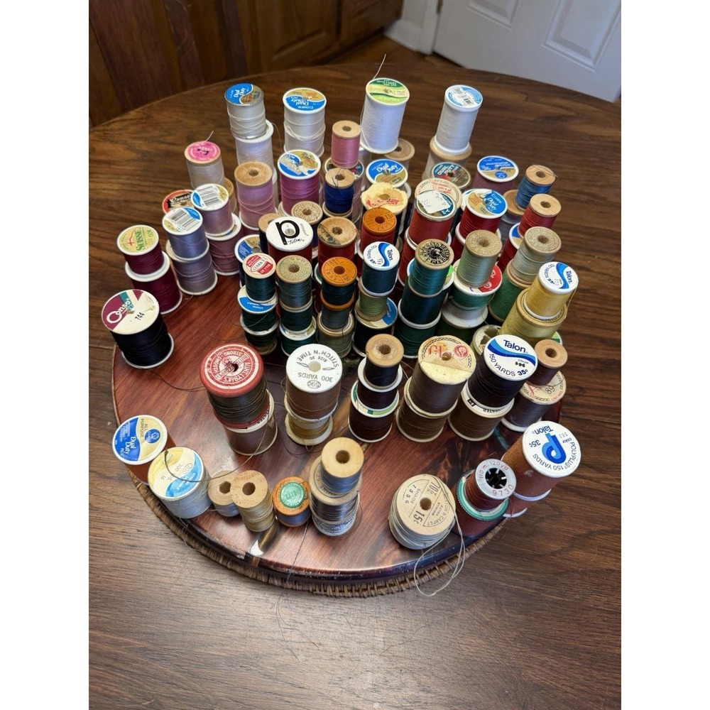 Lot Sewing Thread Lot 120+ Spools Coats Clark Dual Duty, Belding Corticelli Etc
